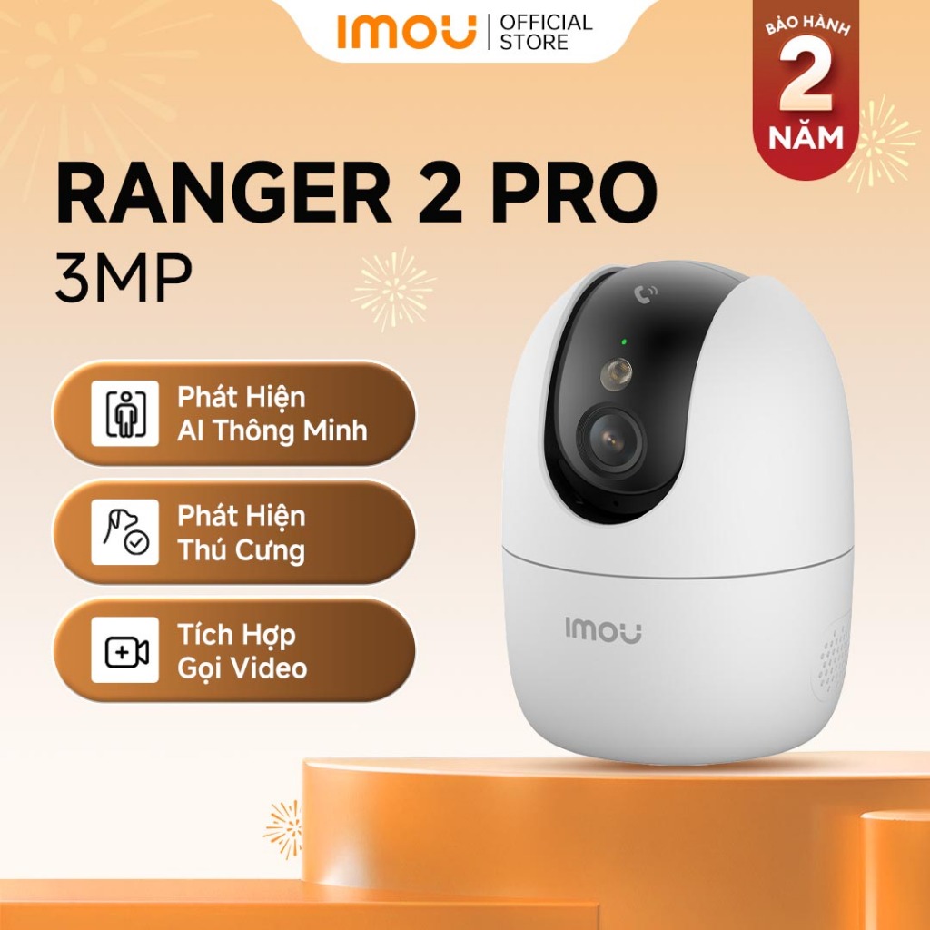 NEW Camera WIFI IMOU Trong nhà Ranger 2 Pro 3/5MP | A32P PRO & A52P PRO|Gọi video một chạm | Phát hi