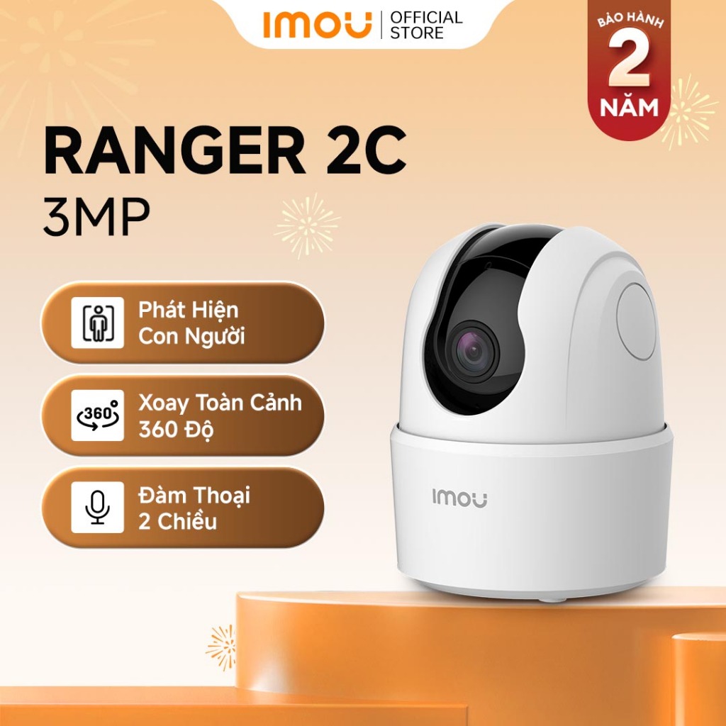 Camera Wifi trong nhà Imou Ranger 2C Ranger 2 Pro 3MP TA32CP I A32P Pro IĐàm thoại hai chiều I Xoay 