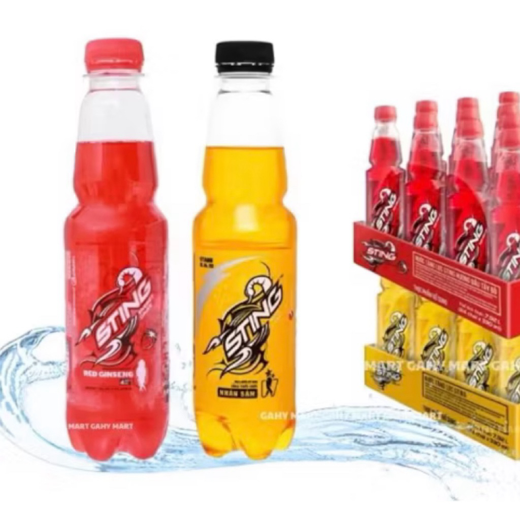 Lốc 6 chai nước tăng lực Sting Vàng, Đỏ 330ml