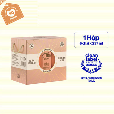 Giftset Vinamilk Sure Diacerna - 6 hộp 237ml - 37 dưỡng chất với công thức có chỉ số đường huyết thấp