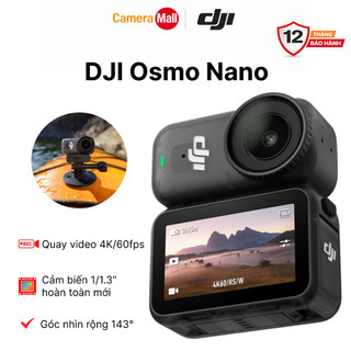 DJI Osmo Nano 128GB - Camera Đeo Thông Minh Siêu Nhỏ Gọn | AI Tracking | Bộ Nhớ Trong 128GB | Chính Hãng BH12T