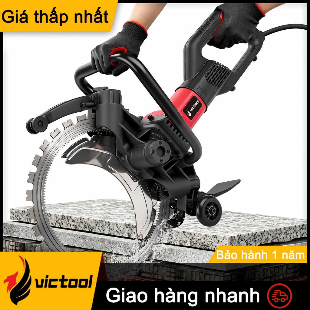 Máy cắt bê tông 16 inch,Động cơ không chổi than 5500W,Cắt sâu 300mm,Lưỡi kim cương 410mm