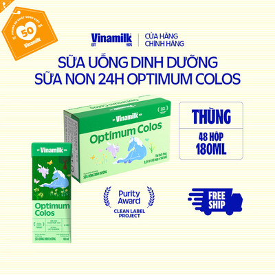 Thùng 48 hộp Sữa non pha sẵn Vinamilk Optimum Colos 180ml