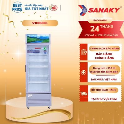 VH-358KL Tủ mát Sanaky – 350L, 1 cánh kính, chống đọng sương, máy nén Panasonic VH-358KL