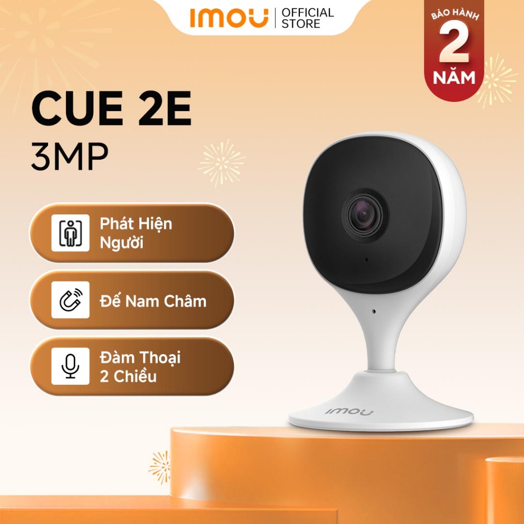 Camera Wifi trong nhà Imou Cue 2E 3MP I IPC-C32SP I Đàm thoại 2 chiều | Báo động âm thanh