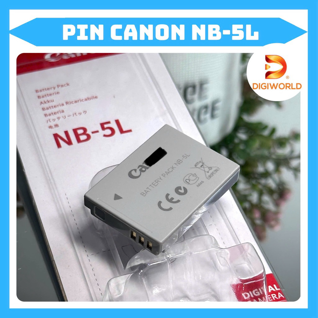Pin Canon NB-5L dùng cho IXY Digital 800 IS, 810 IS, 820 IS, 830 IS, 900 IS, 910 IS, 920 IS, 1000, 2