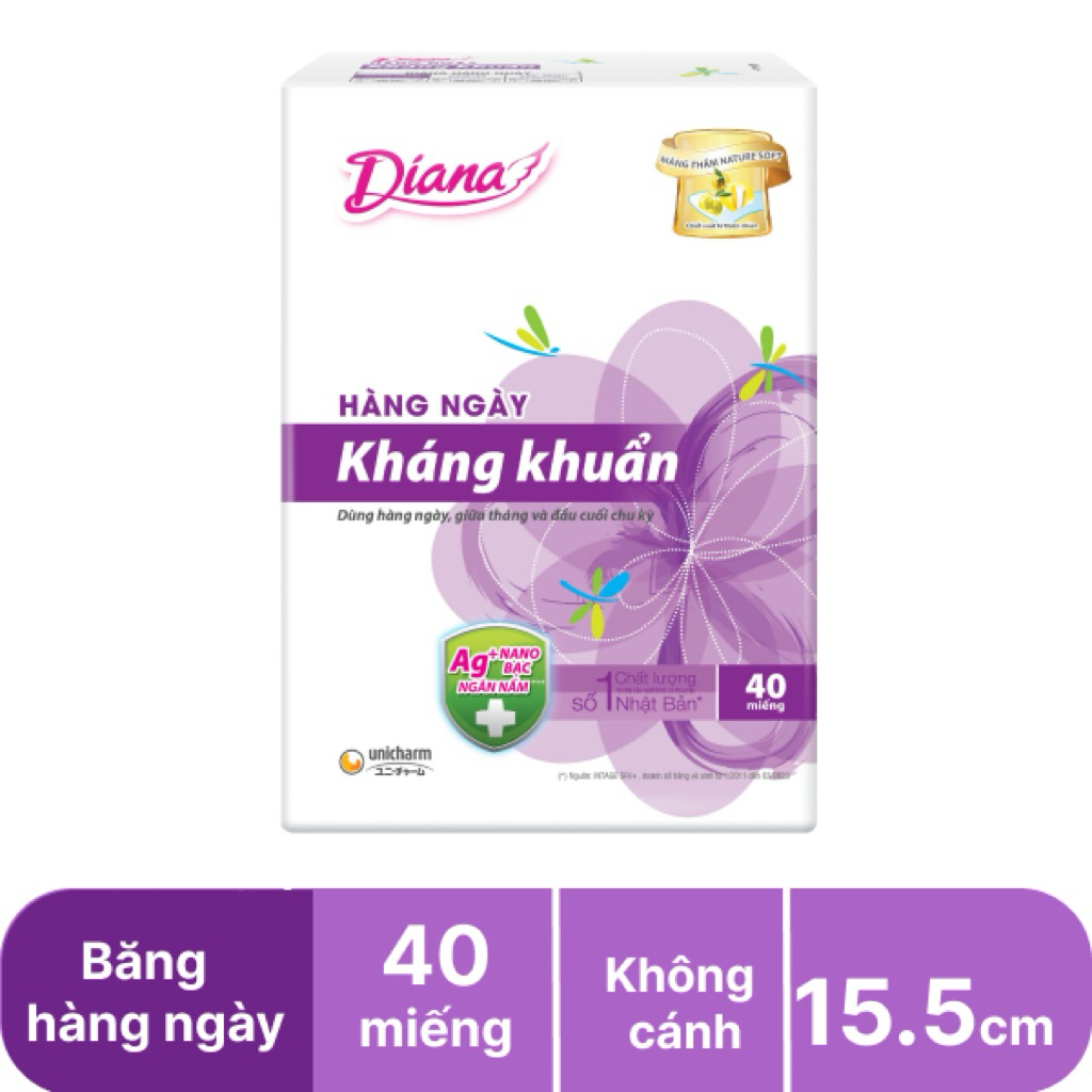 (40 tặng 8) Băng vệ sinh Diana  hàng ngày 40 miếng