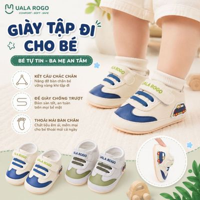 Giày tập đi cho bé Ualarogo sandal đế cao su chống trượt an toàn quai dán điều chỉnh UR 0928