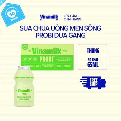 [CHỈ GIAO HCM+HN] Thùng 50 chai Sữa Chua Uống Probi Dưa Gang Chai 65ml
