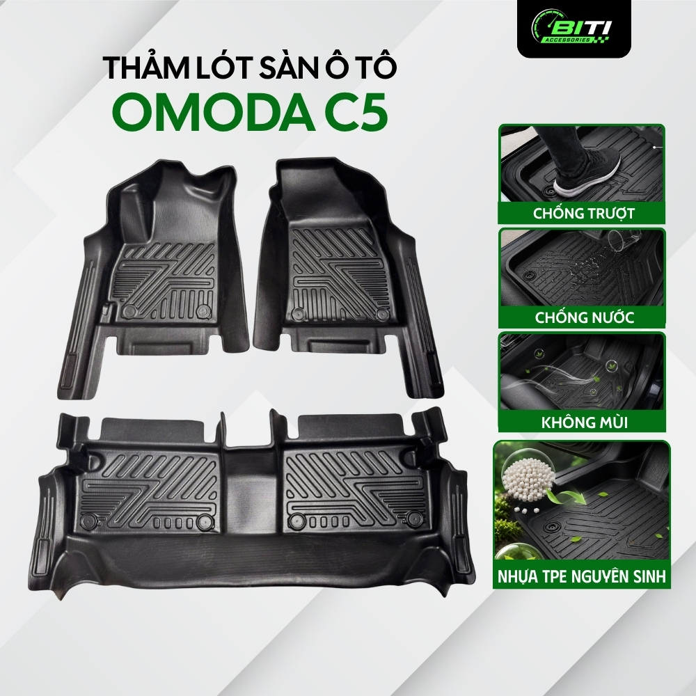 Thảm Lót Sàn Ô Tô Phù Hợp Cho OMODA C5, Thảm Đúc Nhựa TPE Bảo Vệ Sàn Xe Chống Nước, Không Mùi, Độ Bề
