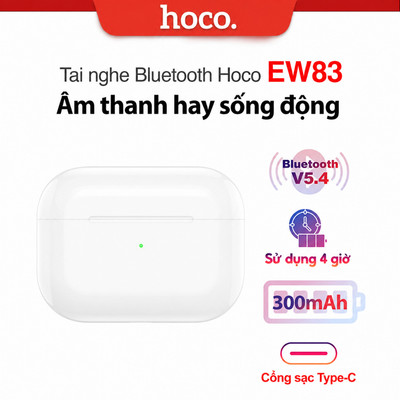 Tai Nghe Bluetooth V5.4 Hoco EW83 dùng đến 4 giờ, Cảm Ứng Thông Minh, Đàm Thoại Tốt