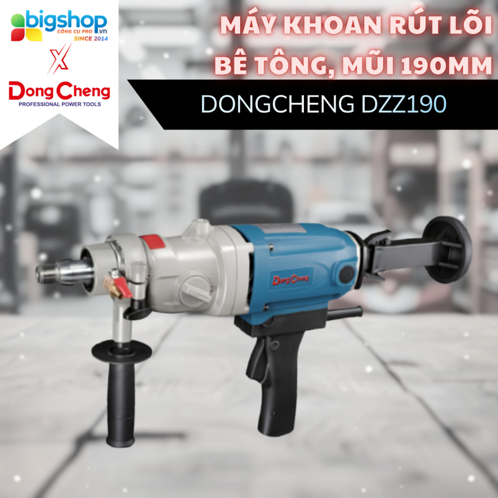 Máy khoan rút lõi bê tông DongCheng DZZ190, mũi 190mm