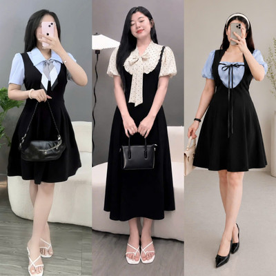 Các Mẫu Đầm Váy Công Sở Bigsize Nữ Lịch Sự Đi Tiệc Thanh Lịch Nữ Tính Cho Chubby 60-92kg