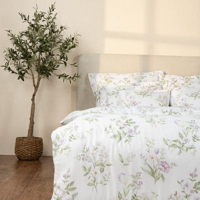 [Everon] Bộ ga chun chần 4 mùa cao cấp In hiện đại sang trọng (1 ga chần+1 chăn 4 mùa+ 2/3 vỏ gối-BST2027 Những Mảnh Êm)