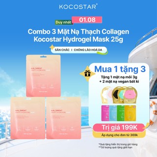 XP - Combo 3 Mặt Nạ Thạch Collagen Kocostar Hydrogel Mask Săn Chắc, Chống Lão Hóa Da 25g/ miếng