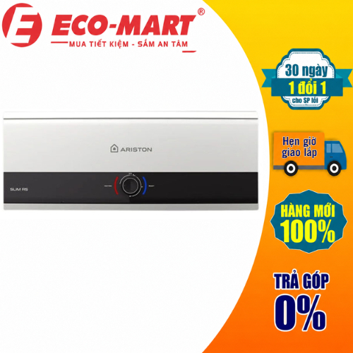 SL3 30 RS AG+ VN Bình nóng lạnh Ariston Slim3, 30L, SL3 30 RS AG+ VN tráng bạc, 2 đèn, bình ngang
