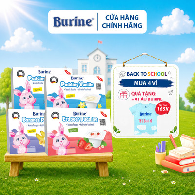 Combo 4 vỉ Pudding Vani Burine dành cho bé từ 6 tháng tuổi - Nhập khẩu Đức