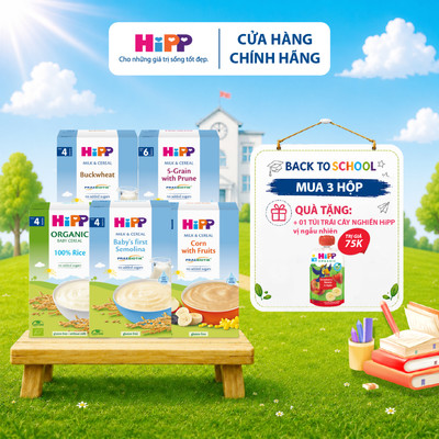 Bột ăn dặm dinh dưỡng HiPP đủ vị dành cho bé (200g/250g)