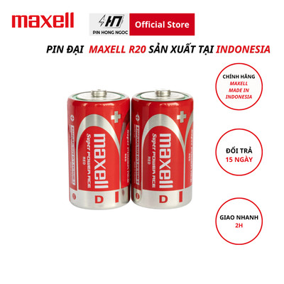 Vỉ 2 Viên pin đại Maxell super power ace 1,5V - hàng chính hãng
