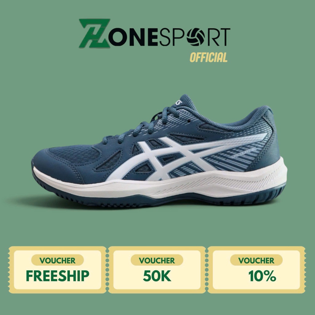 Giày Asics UpCourt 6 Xanh Indigo - Giày Bóng Chuyền, Cầu Lông, Pickleball Trẻ Trung Êm Nhẹ