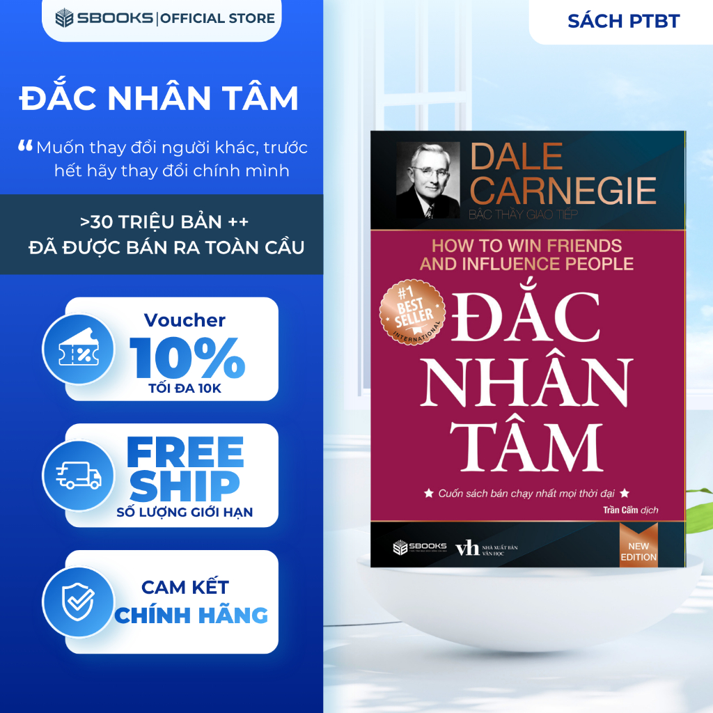 Sách - Đắc Nhân Tâm (Khổ Lớn - Tái Bản 2023) - SBOOKS