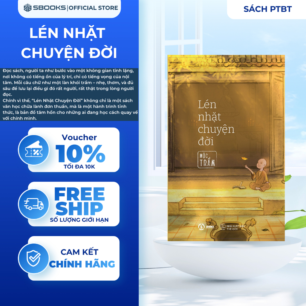 Sách - Lén Nhặt Chuyện Đời - Mộc Trầm (Thích Đạo Quang) -  Sách Chữa Lành - SBOOKS