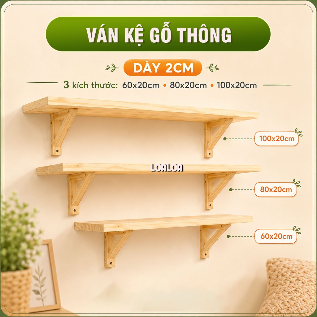tấm ván kệ gỗ thông làm kệ gỗ, kệ bếp, ván gỗ thông đã mài nhẵn làm kệ treo tường xinh xắn