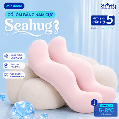 Gối Ôm Băng Nam Cực Mát Lạnh Seahug Mịn Decor, Gối Ôm Mát Lạnh, Kích Thước 120cm