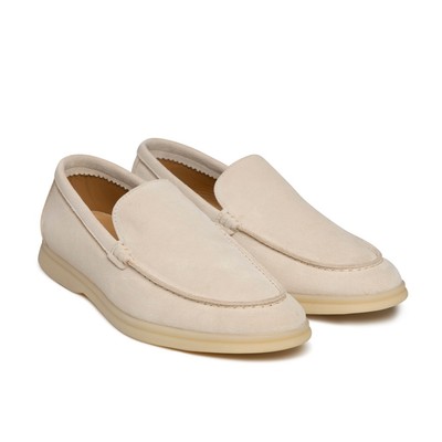 Giày Loafer Nam Cao Cấp Cùng Bộ Đế Êm Ái - PF012 - Da Bò Cao Cấp Lót Trong Da Bò Mộc - Be Classy