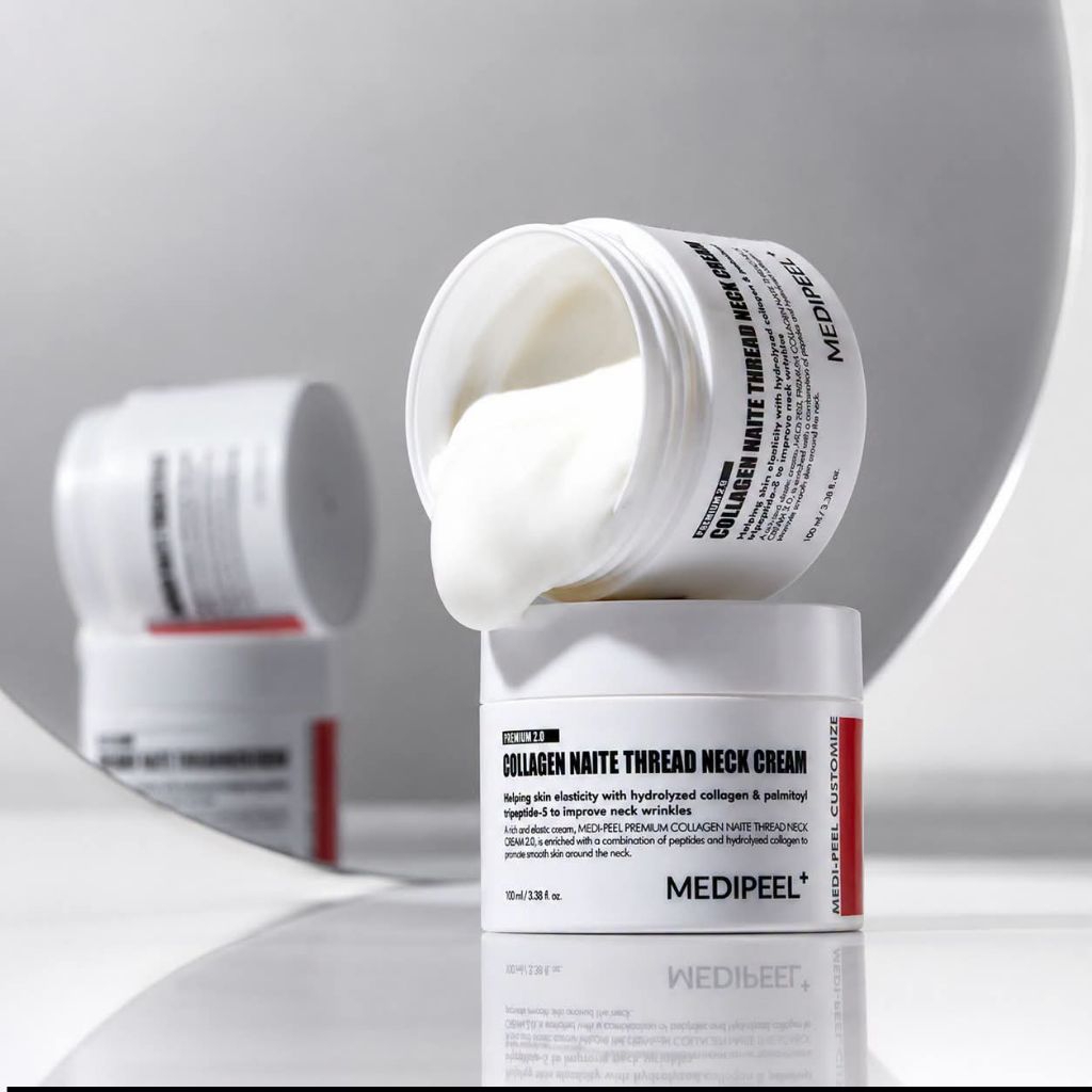 Kem Dưỡng Cổ MEDIPEEL NAITE THREAD NECK Cream Hàn Quốc 100ml,kem xoá nhăn vùng cổ chống lão hoá