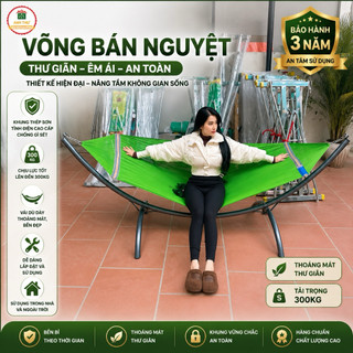 A01 Khung võng Bán Nguyệt người lớn thép 49 dày 1.4mm sơn tĩnh điện -Võng Anh Thư võng  lưới gối  võng Trọng tải 300kg