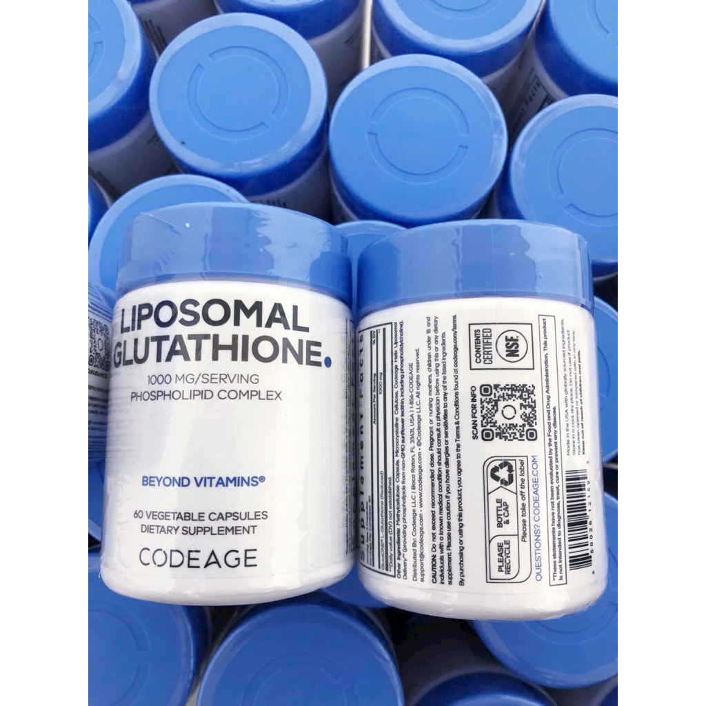 LIPOSOMAL GLUTATHIONE 1000mg, Viên Uống Hỗ Trợ Trắng Da