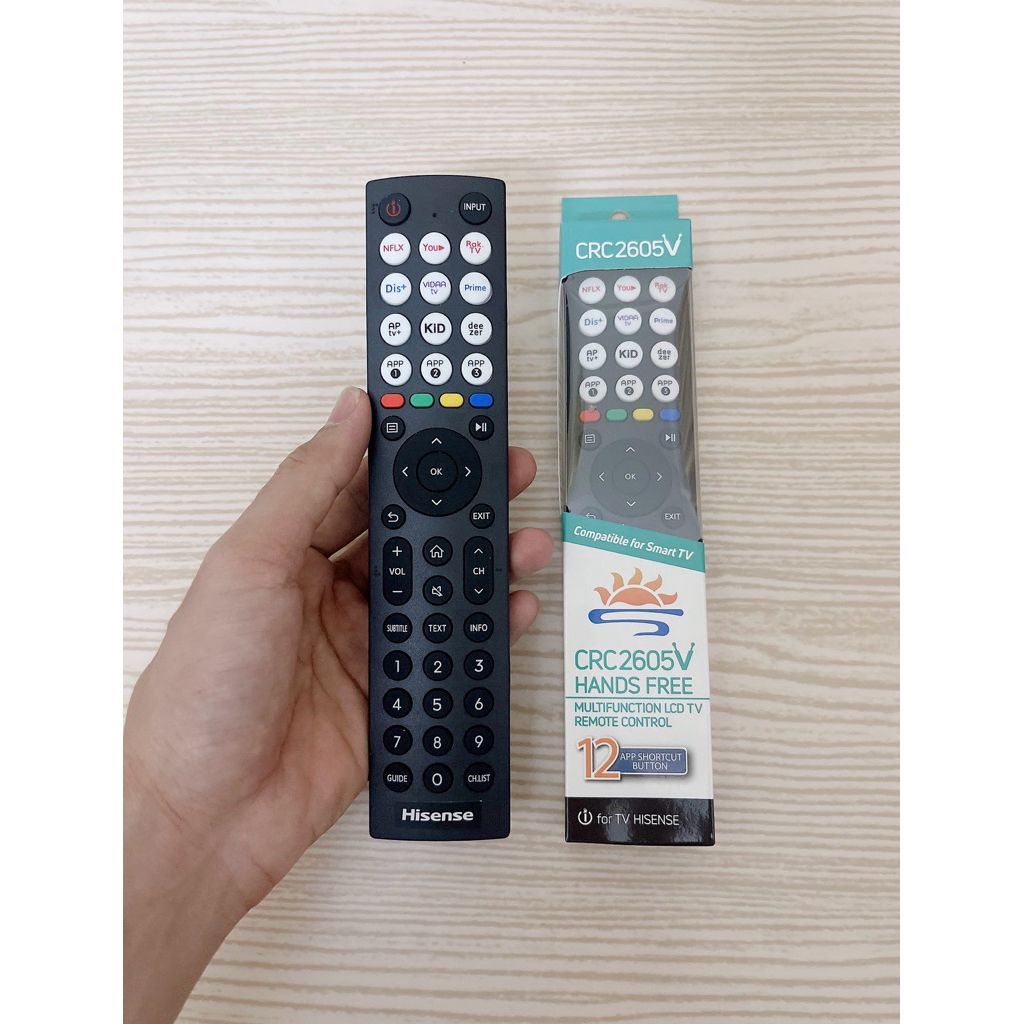 Điều khiển Tivi Hisense không giọng nói phím êm( Dùng chung tất cả các dòng Tivi Hisense)