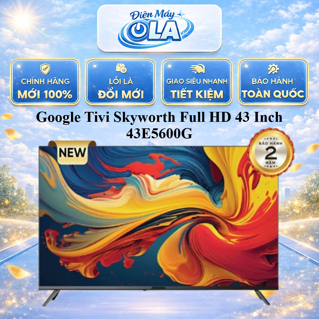 (TOÀN QUỐC) - 43E5600G - Google Tivi Skyworth Full HD 43 Inch 43E5600G