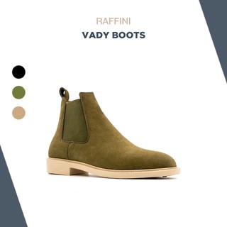 Boot Nam Raffini Vady Màu Xanh Da Lộn Thiết Kế Thủ Công Thanh Lịch