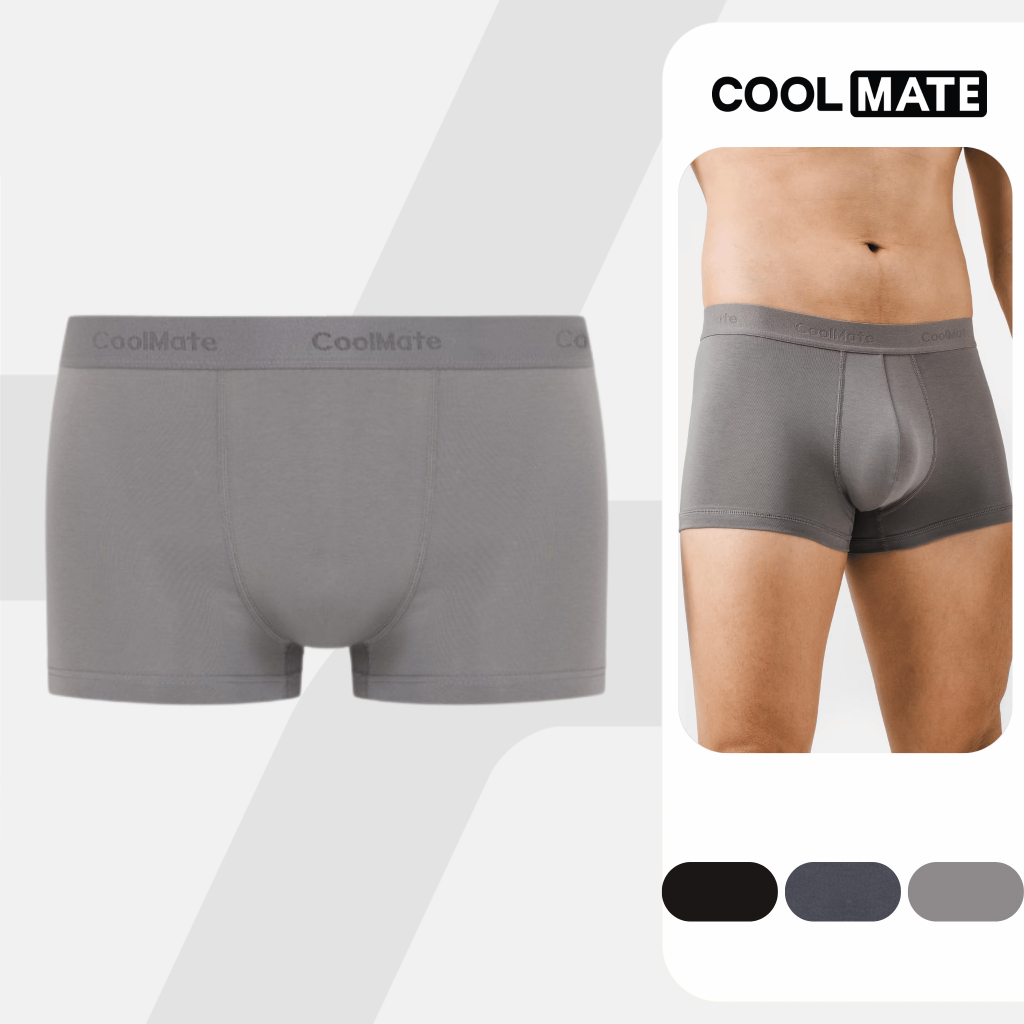 Quần lót ngẫu nhiên nam Trunk Cotton Compact co giãn, mềm mại, thấm hút tốt Coolmate