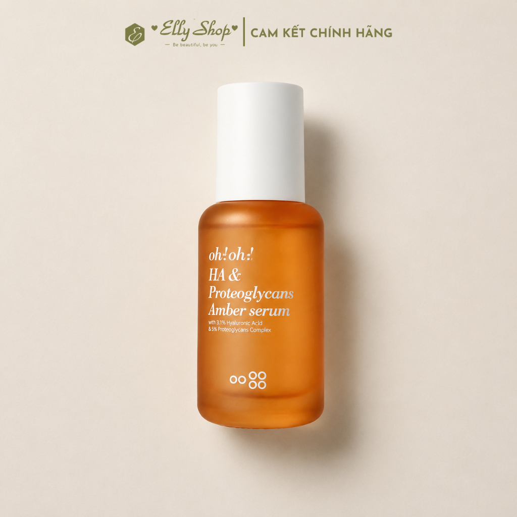 [Công ty] Tinh Chất Oh Oh Dưỡng Ẩm, Phục Hồi & Trẻ Hóa Da ohoh HA & Proteoglycans Amber Serum 30ml -