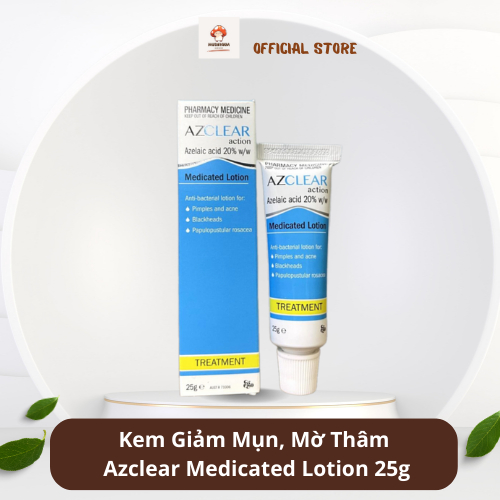 Azclear Azelaic Acid 20% Cream 25g Hỗ Trợ Giảm Mụn, Mờ Thâm, Làm Đều Màu Da