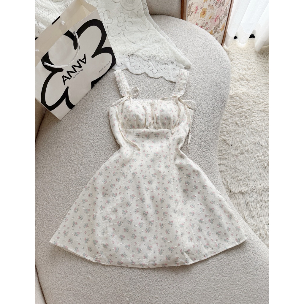 Đầm Kiểu Nữ Hoa Nhí Trắng ANNA - Mariko Dress