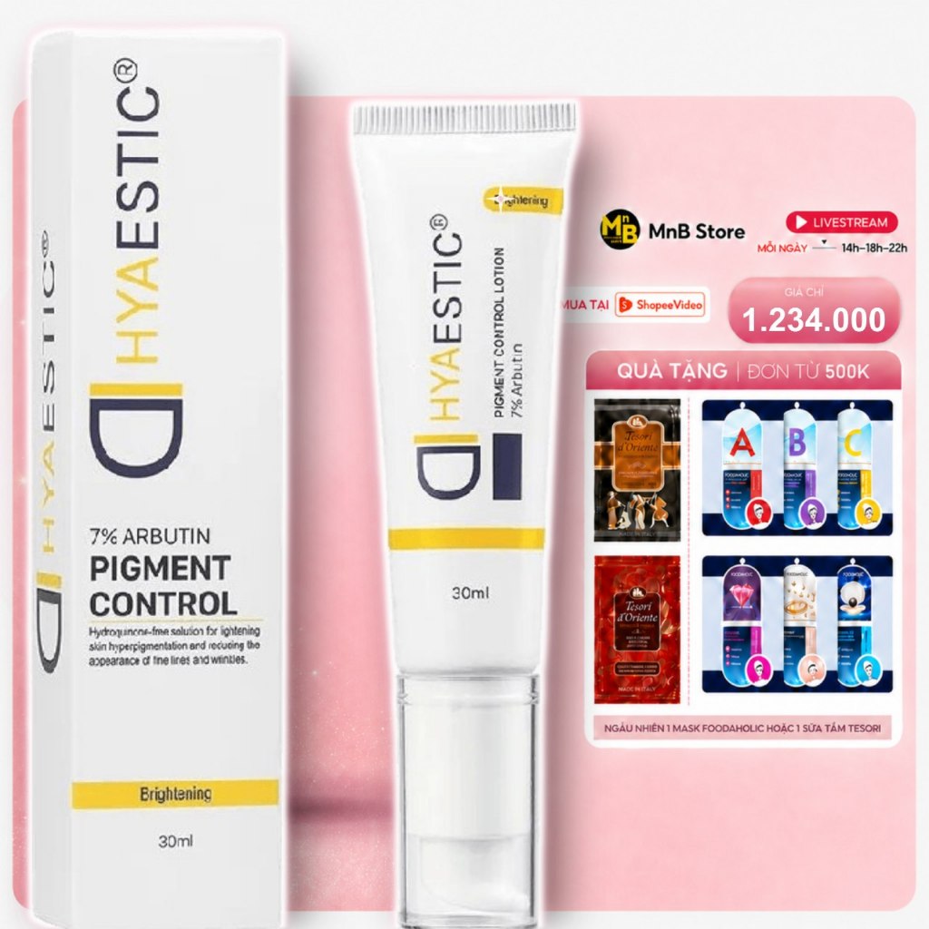 Kem Dưỡng Hyaestic Pigment Control Lotion 7% Arbutin Hỗ Trợ Giảm Nám, Sáng da 30ml