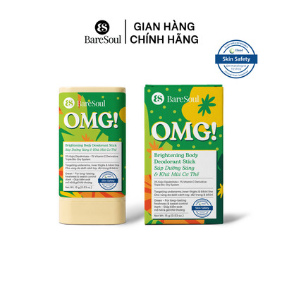 [MELIVE] Sáp nhung dưỡng sáng & khử mùi BareSoul OMG Xanh 15g – Dành cho người đổ mồ hôi nhiều - Giúp làm sáng vùng nách