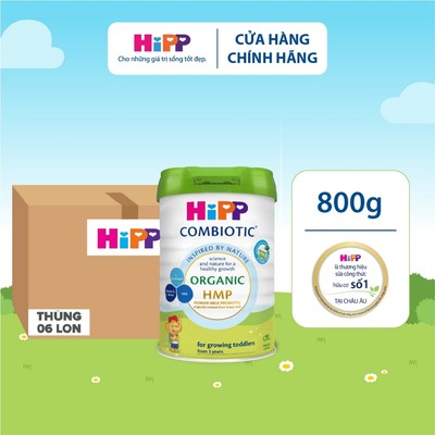 [Key] Đủ số_Thùng 6 lon Sữa bột công thức HiPP Organic Combiotic 800g