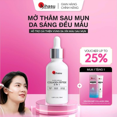 Serum Collagen Peptide KIHASU 6in1 Dưỡng Sáng, Hỗ Trợ Mờ Thâm Sau Mụn, Đều Màu Da