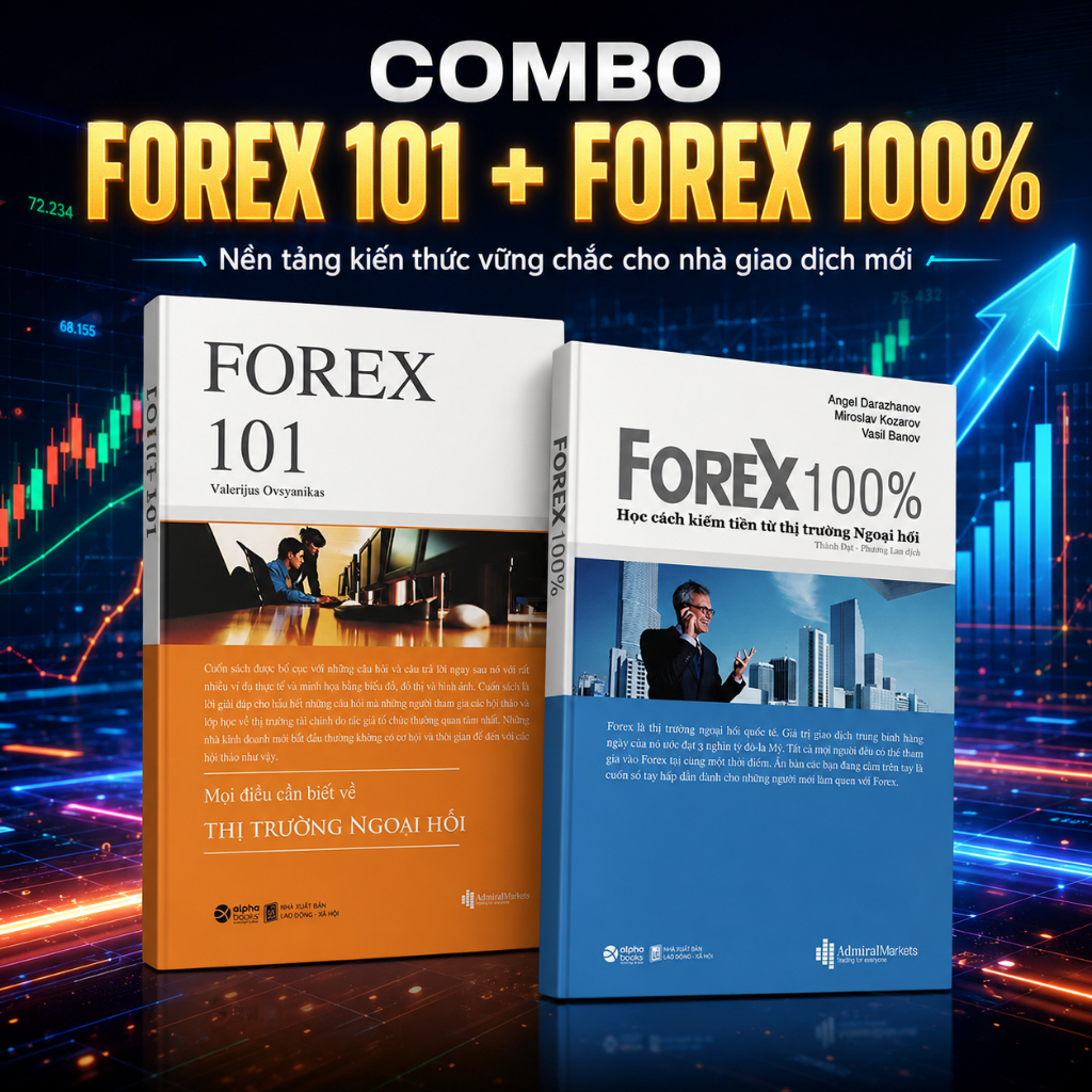 Sách - (Combo 2 cuốn).Thị trường ngoại hối: Forex 100% và Forex 101
