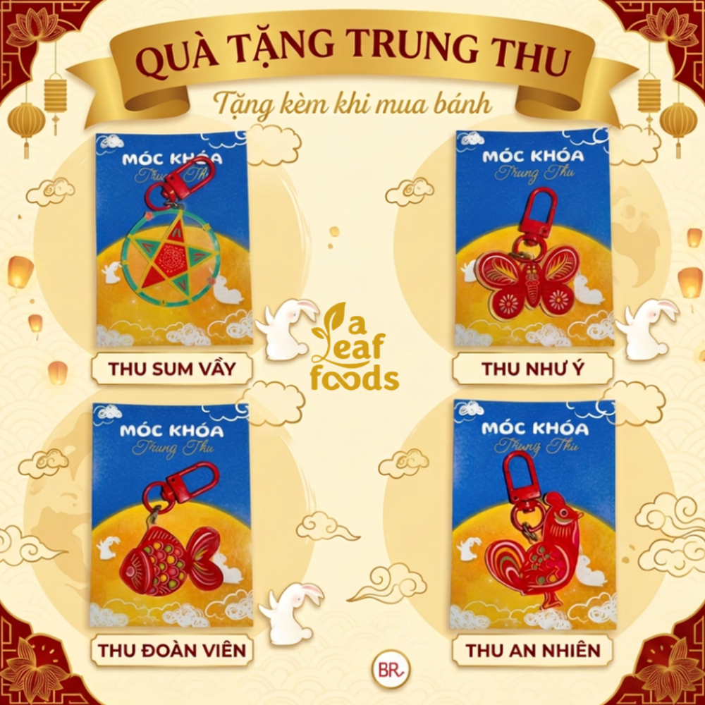Quà Tặng Kèm - Móc Khóa Trung Thu May Mắn A Leaf Food (Mẫu Ngẫu Nhiên)