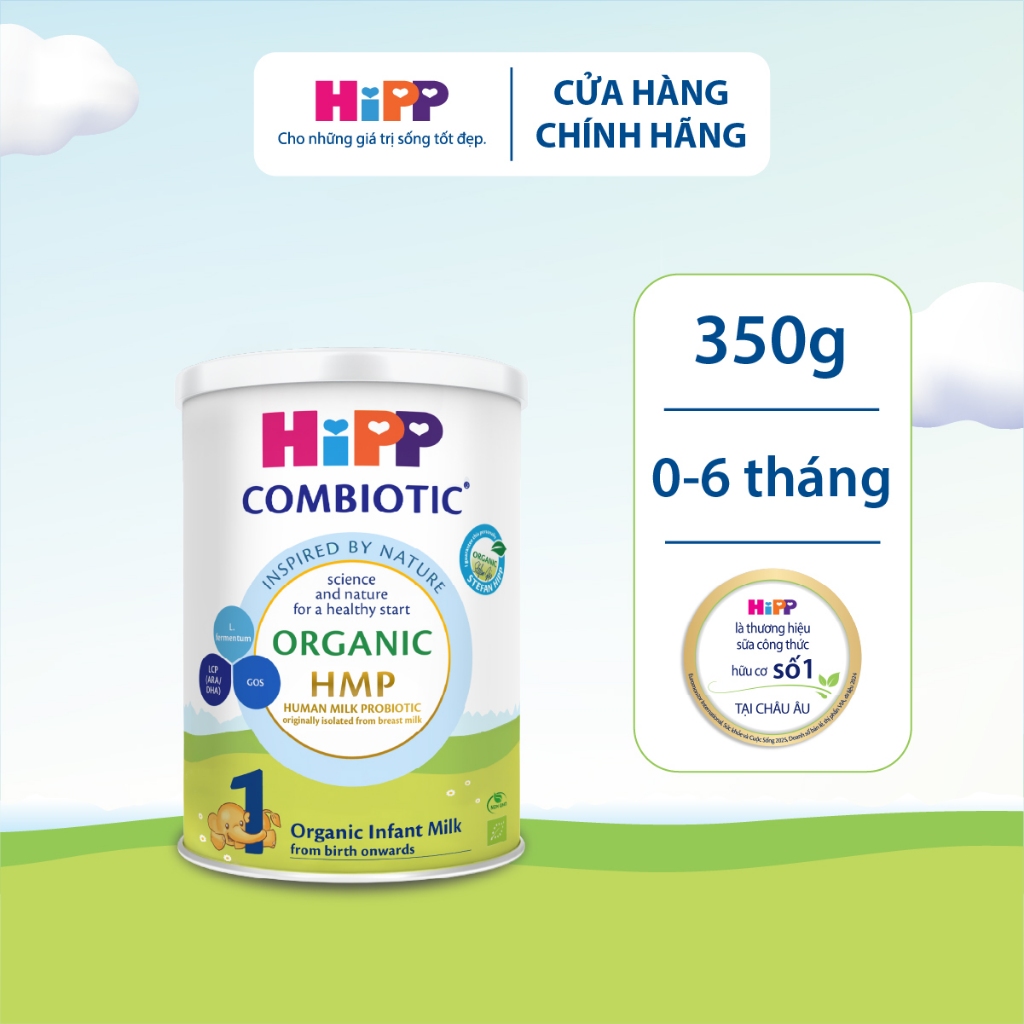 [Key] Sữa bột công thức HiPP 1 Organic Combiotic lon nhỏ 350g