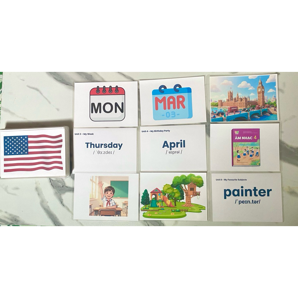 Flashcards Tiếng Anh 4 Global success
