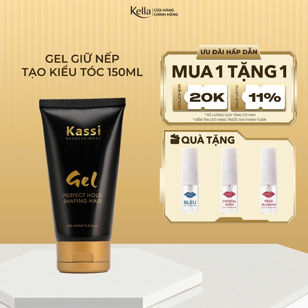 Gel Tạo Kiểu Tóc Kassi Giữ Nếp Tóc Tự Nhiên, Định Hình Kiểu Tóc Không Bết Dính - Tuýp 150ml