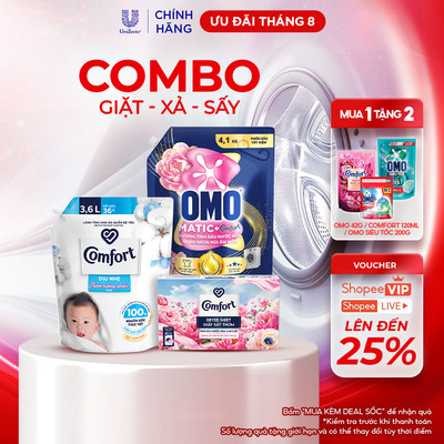 Combo giặt - xả - sấy xua tan nỗi lo ẩm mốc mùa mưa