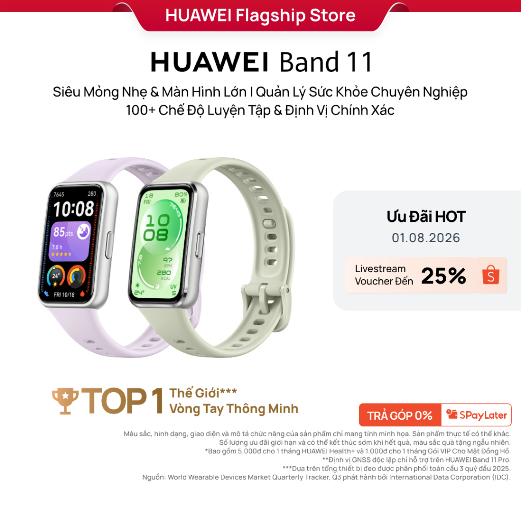 [LIVESTREAM] Vòng Đeo Tay Thông Minh HUAWEI Band 11 Series | Mỏng Nhẹ, Màn Hình Lớn| Quản Lý Sức Khỏe Nâng Cao | BigBuy360 - bigbuy360.vn